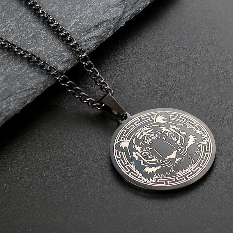 Wear FengShui Animal Titanium Steel Chain Necklace Protection Pendant