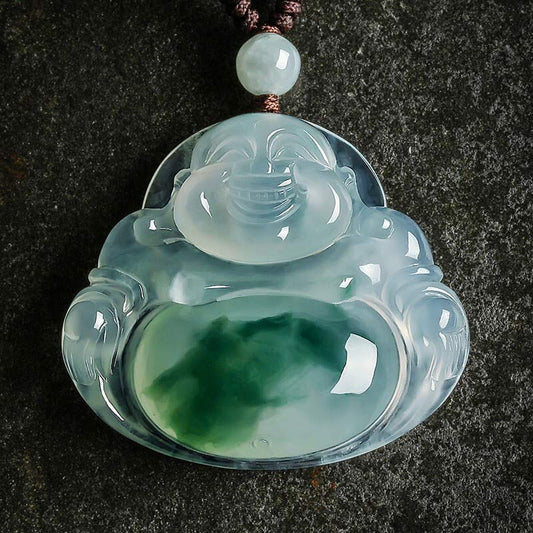 Wear FengShui Cyan Jade Luck Necklace Pendant