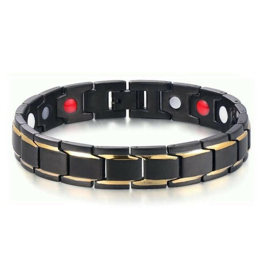 Buddha & Karma Magnetic Therapy Bracelets - Black, Silver, Gold