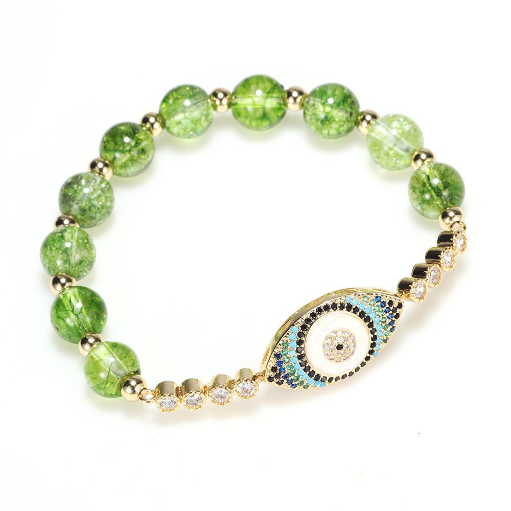 Buddha & Karma Natural Peridot Style Evil Eye Bracelet