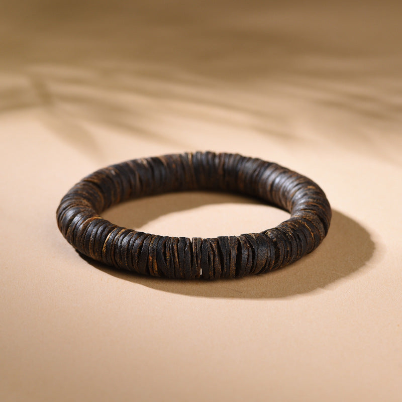 Natural Sinking-Grade Hainan Agarwood Single-Circle Bracelet