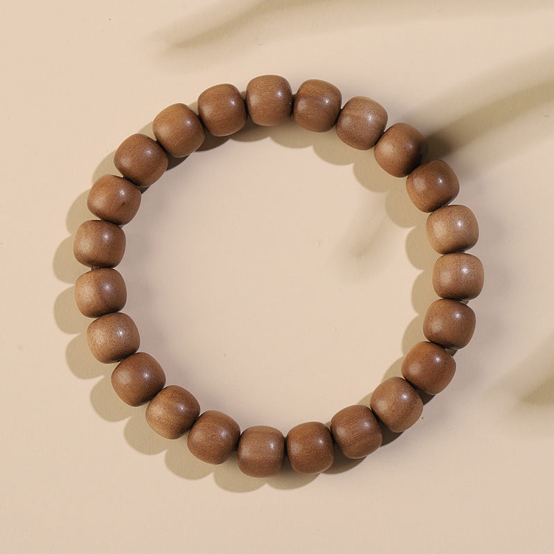 Indian Old Mountain Sandalwood Sinking-Grade Barrel Bead Bracelet