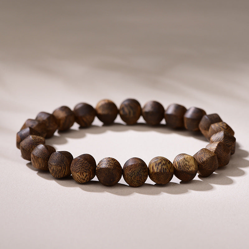 Premium Agarwood Lantern Bead Bracelet for Men and Women