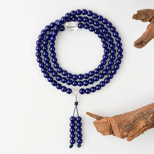 Buddha3bodhi 8mm Lapis Lazuli Bracelet 108 Bead Mala High Quality Prayer Beads