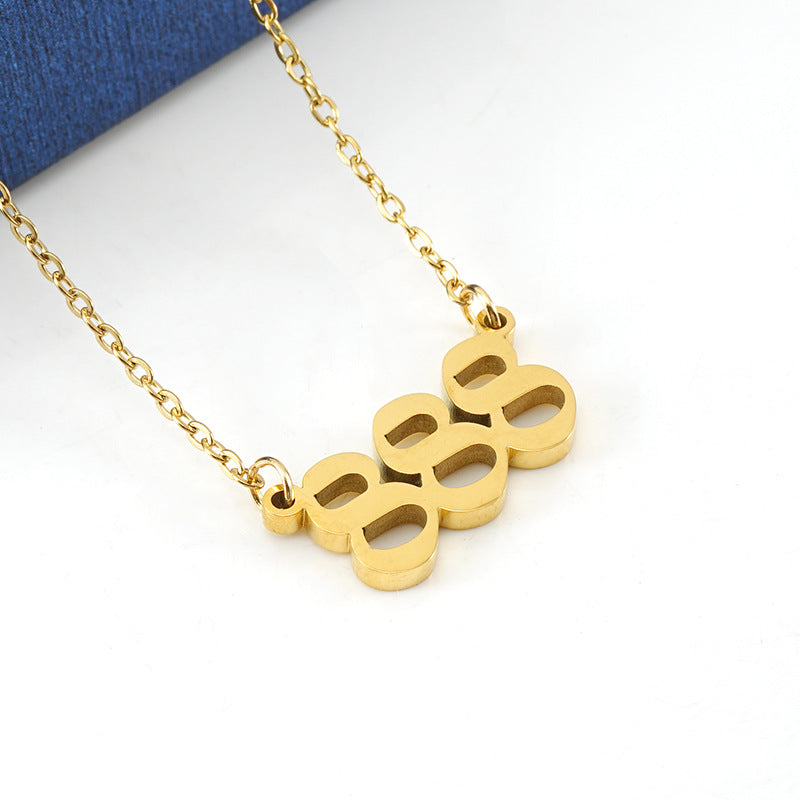 Angel Number Necklace 111–999 | Lucky Manifestation Pendant for Protection, Love & New Beginnings
