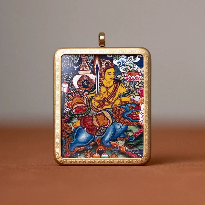 Tibetan Thangka  Amulet Talisman Pendant Necklace (35mm*45mm)