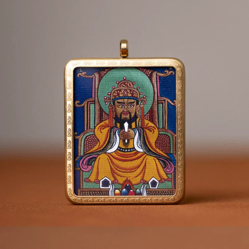Tibetan Thangka  Amulet Talisman Pendant Necklace (35mm*45mm)