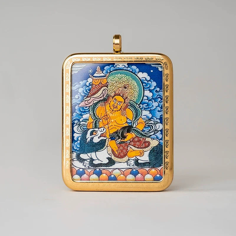 Tibetan Thangka  Amulet Talisman Pendant Necklace (35mm*45mm)