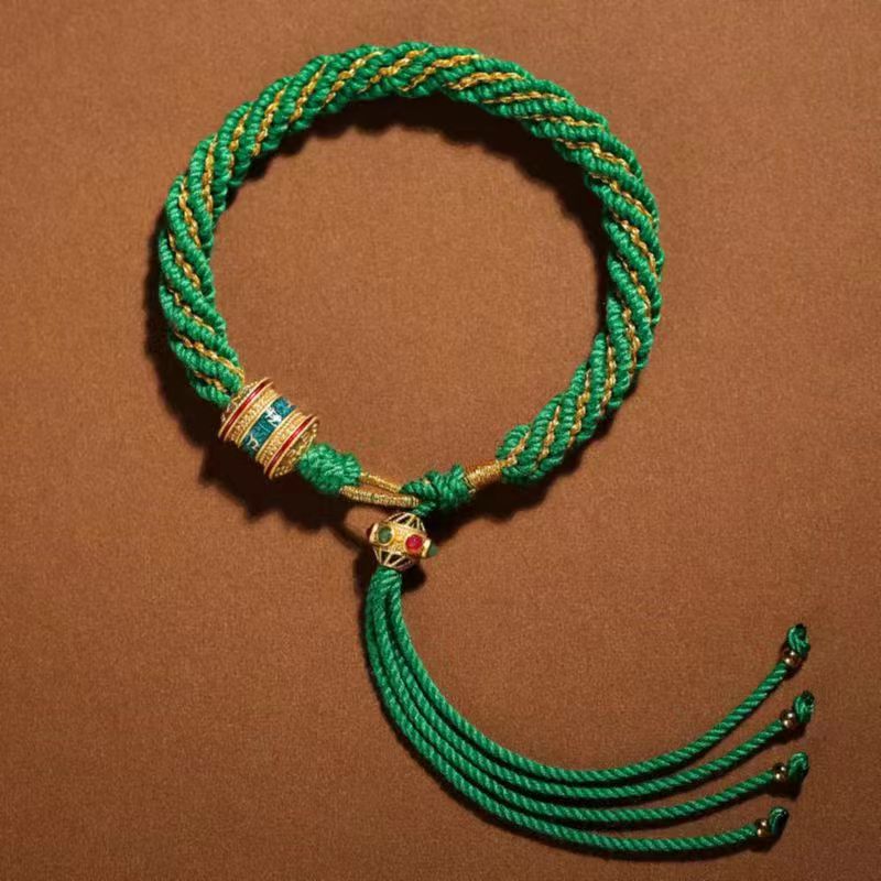 Tibetan Red String Protection Bracelet – Ben Ming Nian Luck & Blessing Cord