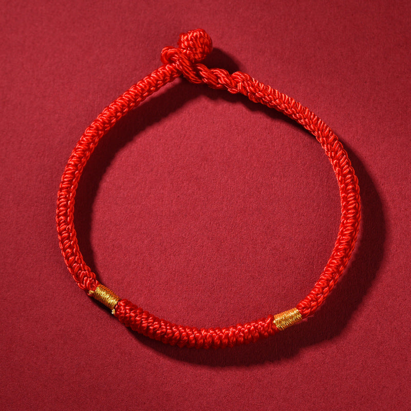 Handmade Zodiac Birth Year Red String Bracelet – Lucky Charm for Protection & Good Fortune