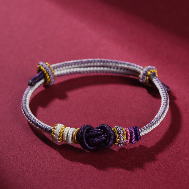 Handmade Red String Bracelet with Ignot Knot – A Good Fortune Amulet