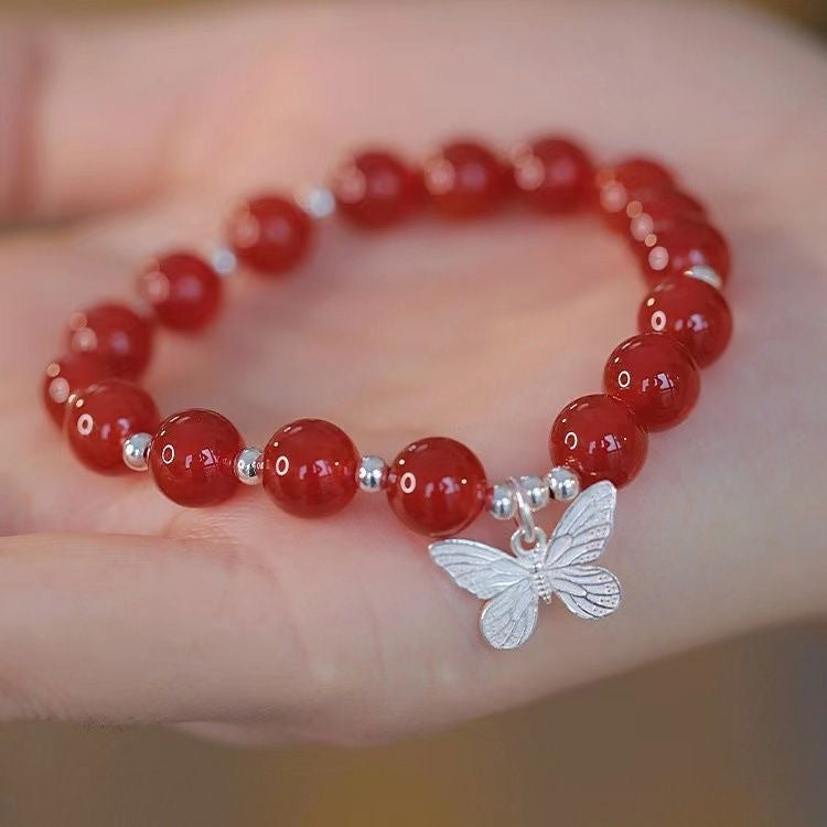 New Strawberry Crystal Bracelet Colored Beaded Bracelet