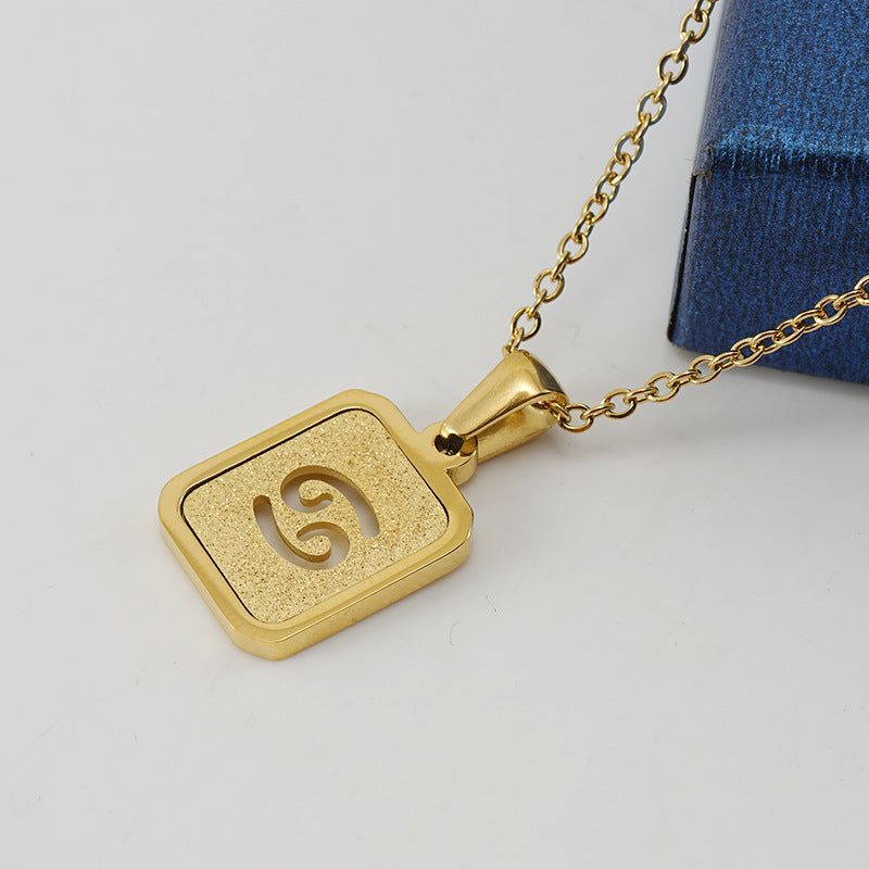 New Zodiac Sign Necklace – 12 Constellations Gold-Tone Titanium Steel Pendant