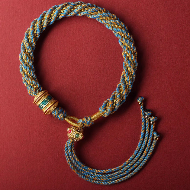 Tibetan Red String Protection Bracelet – Ben Ming Nian Luck & Blessing Cord