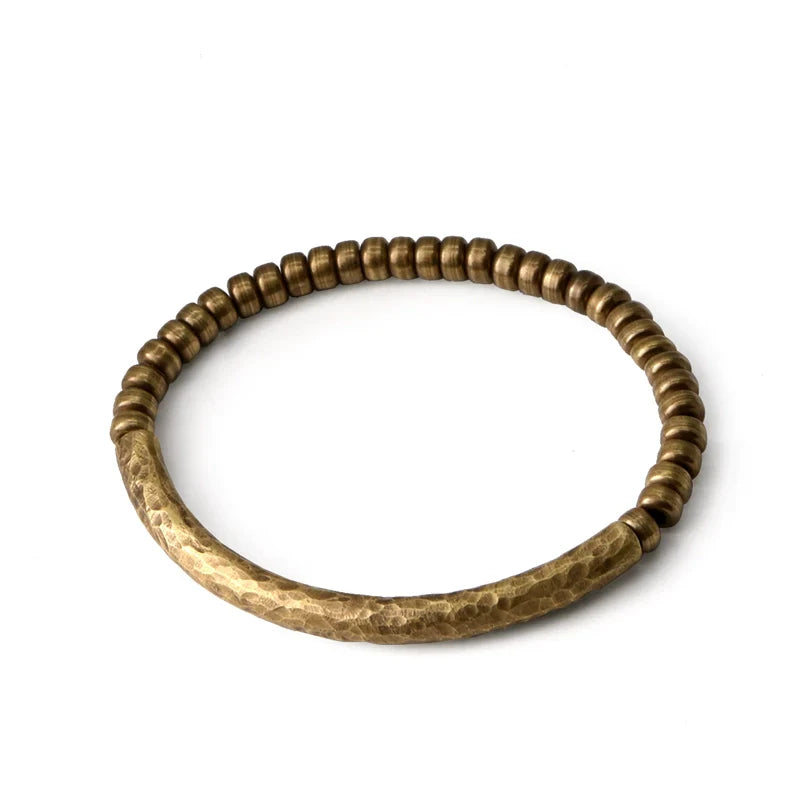 Tibetan Handmade Brass Protection Bracelet for Men and Women