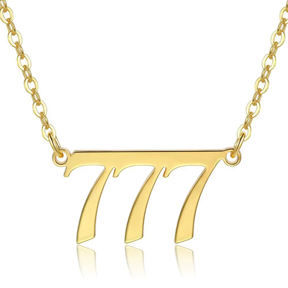 Angel Number Zircon Gold-Plated Necklace – Handmade & Radiantly Divine