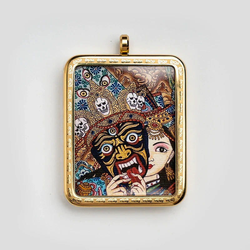 Tibetan Thangka  Amulet Talisman Pendant Necklace (35mm*45mm)