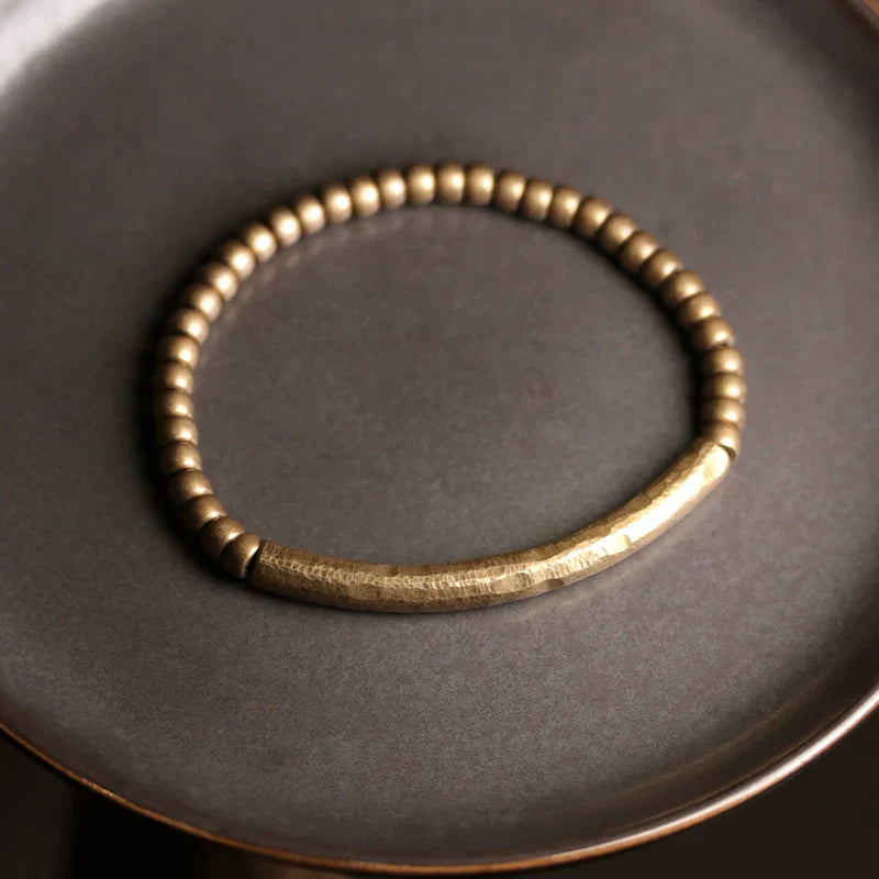 Tibetan Handmade Brass Protection Bracelet for Men and Women