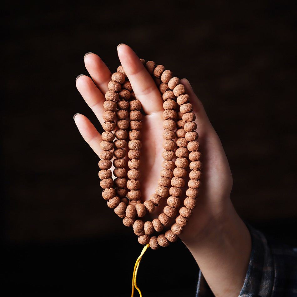Natural Wild Lotus Bodhi Seeds 108 Mala Prayer Bracelet