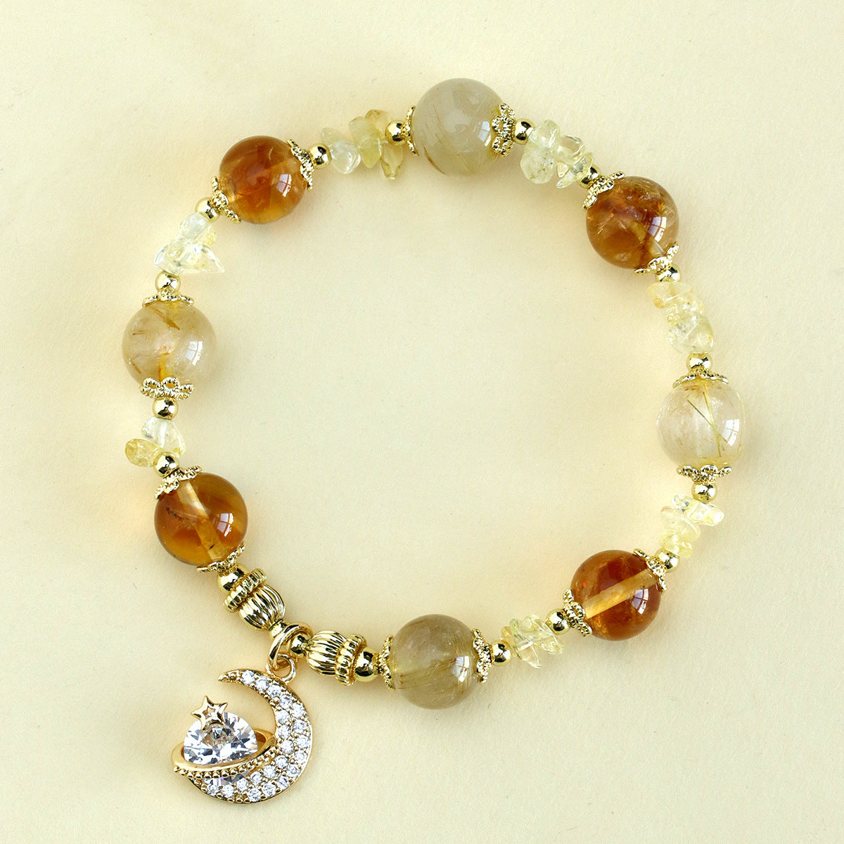 DIY Aquamarine Blue Crystal White Crystal Bracelet Snowflake Starry Sky Bracelet for Women