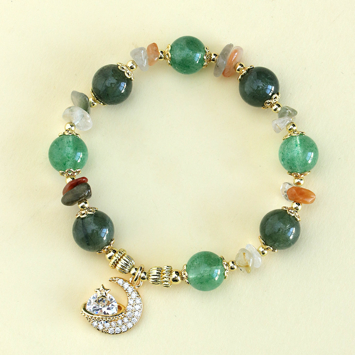DIY Aquamarine Blue Crystal White Crystal Bracelet Snowflake Starry Sky Bracelet for Women