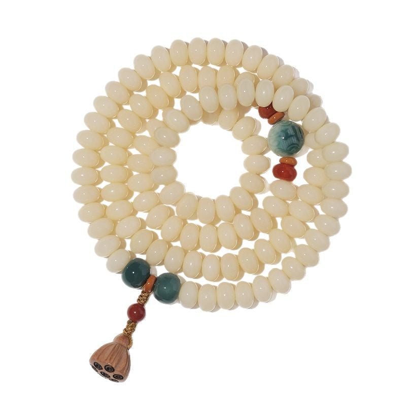 Fresh & Serene 108 Bodhi Mala Bead Bracelet with Boxwood Lotus Pod – Multiple Minimalist Styles Available