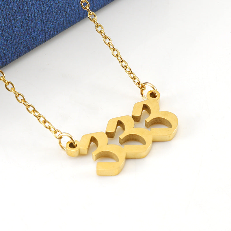 Angel Number Necklace 111–999 | Lucky Manifestation Pendant for Protection, Love & New Beginnings