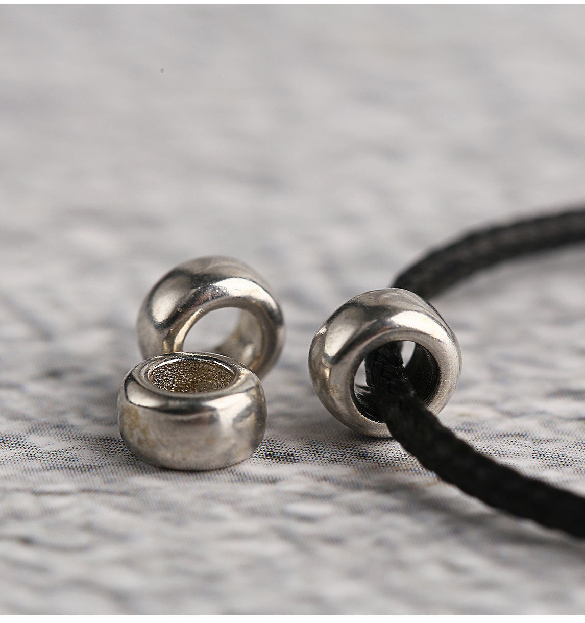 S925 Silver, Rosary Necklace Bracelet Large Aperture Bead Separator Pendant Accessories