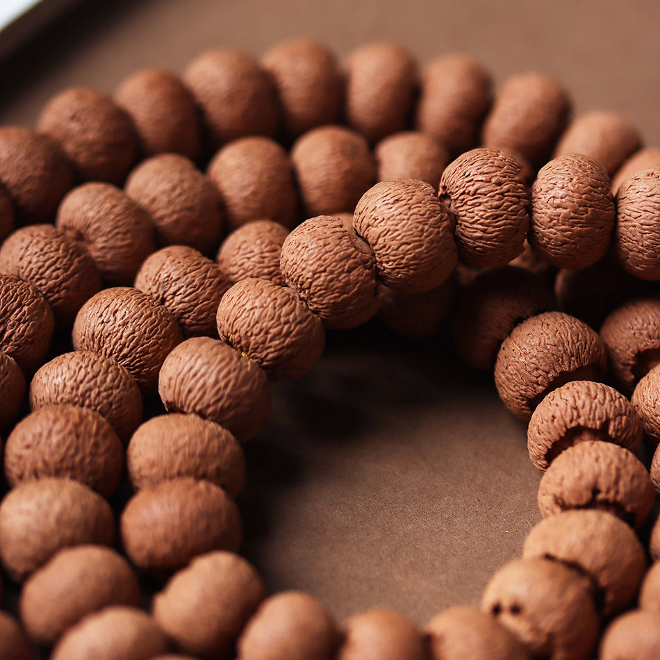 Natural Wild Lotus Bodhi Seeds 108 Mala Prayer Bracelet