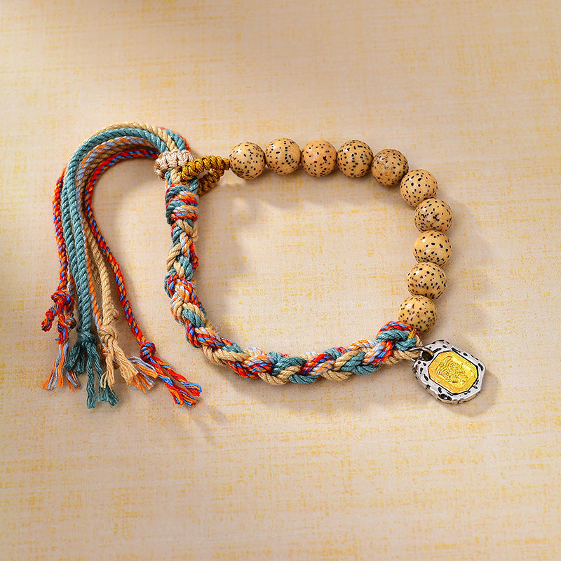 Tibetan Braided Bodhi Blessing Bracelet Drashi Lhamo Protection