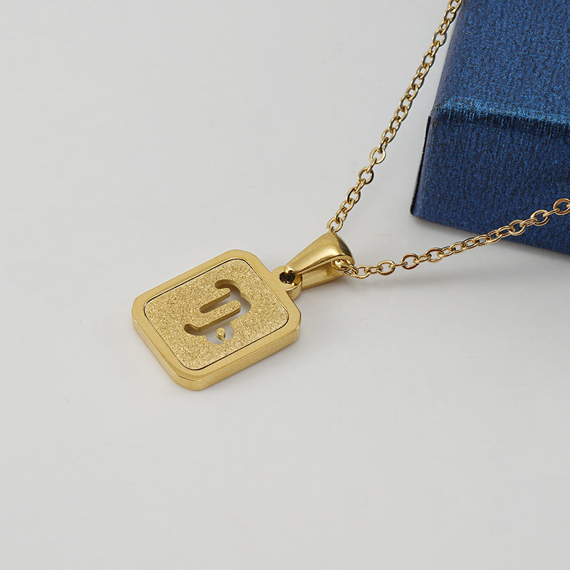 New Zodiac Sign Necklace – 12 Constellations Gold-Tone Titanium Steel Pendant