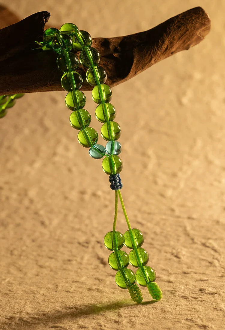 Buddha3bodhi 8mm Natural Green Agate 108 Bead Mala High Quality Bracelet Prayer Beads