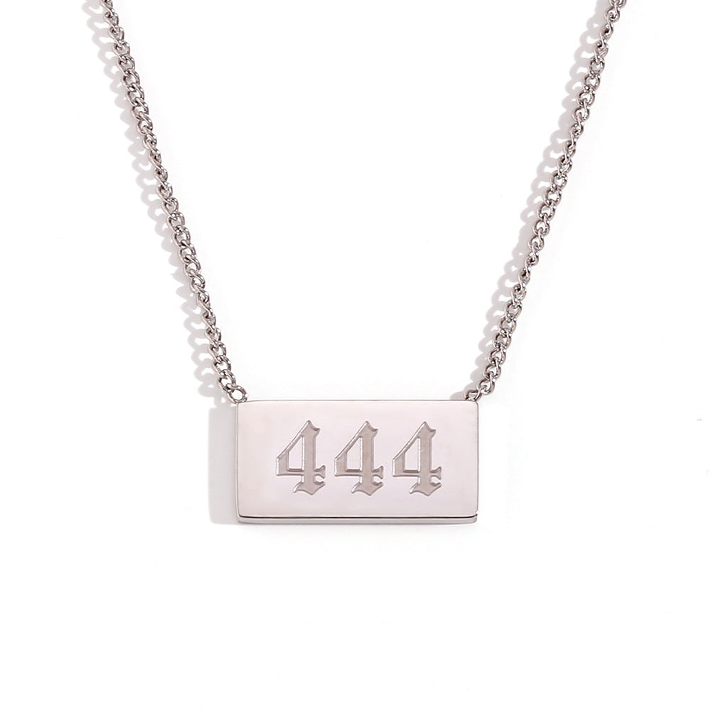 Stainless Steel Angel Number Necklace 111-999 Dainty Necklace for Women