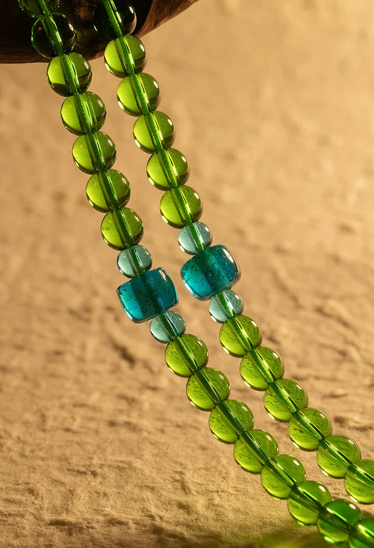 Buddha3bodhi 8mm Natural Green Agate 108 Bead Mala High Quality Bracelet Prayer Beads