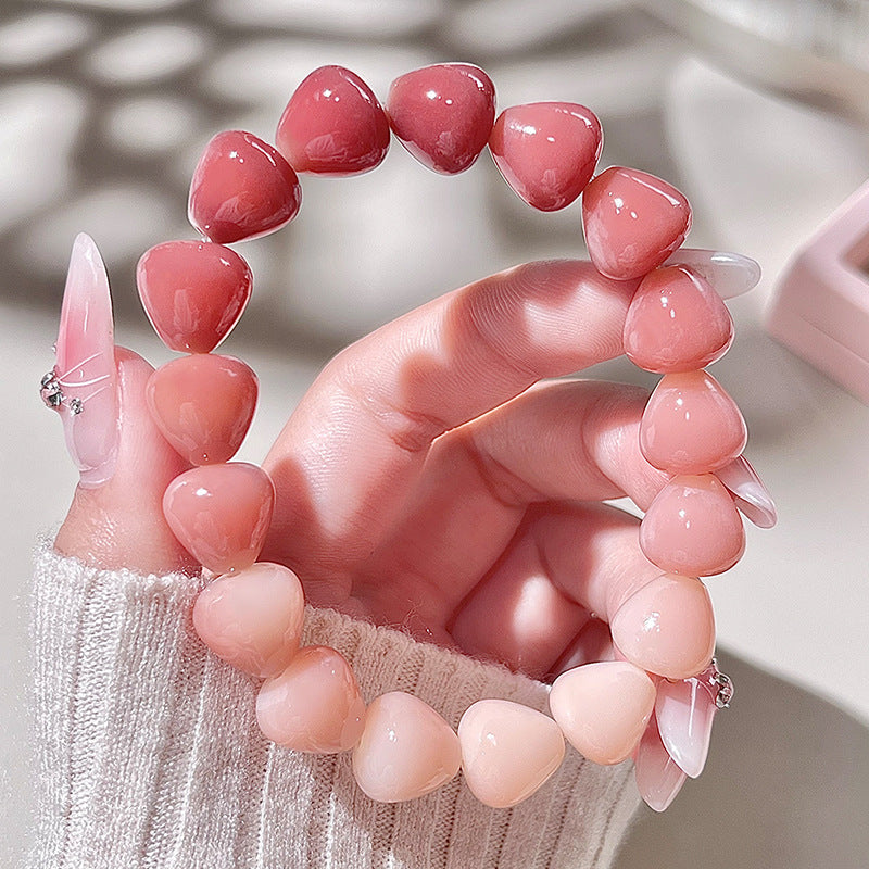 Pink Droplet-Shaped Bodhi Bracelet – Multi-Color Options Available