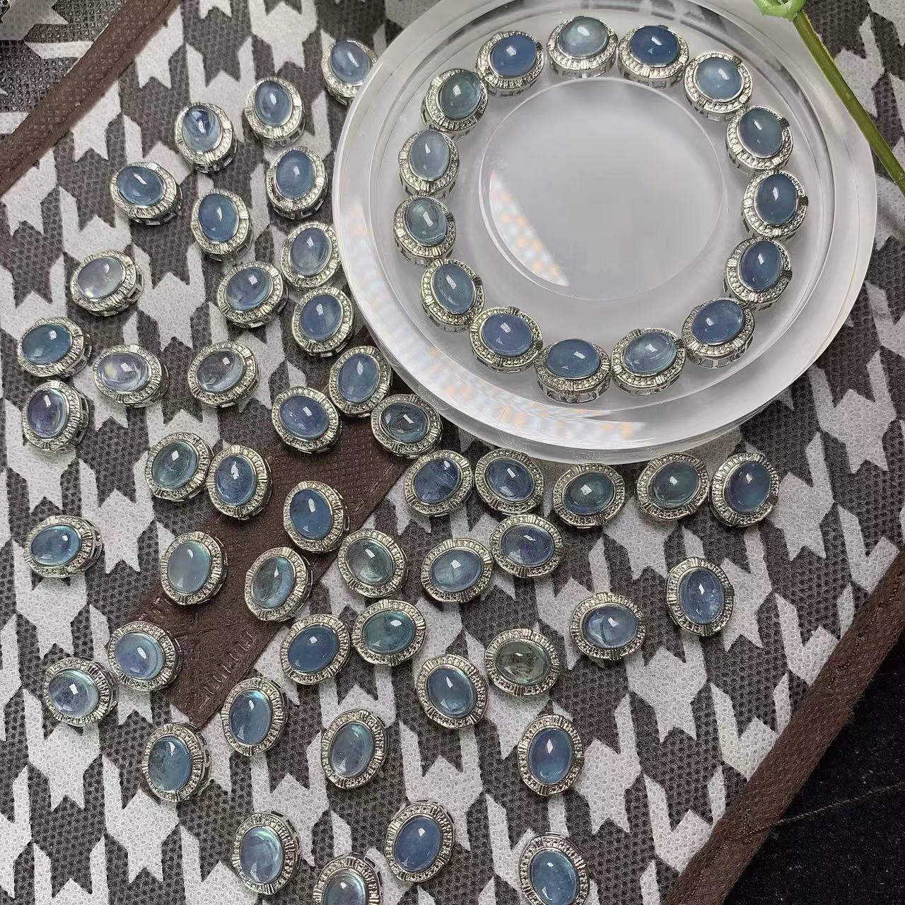 Natural Aquamarine – Vintage Box-Style Beads for DIY Bracelets