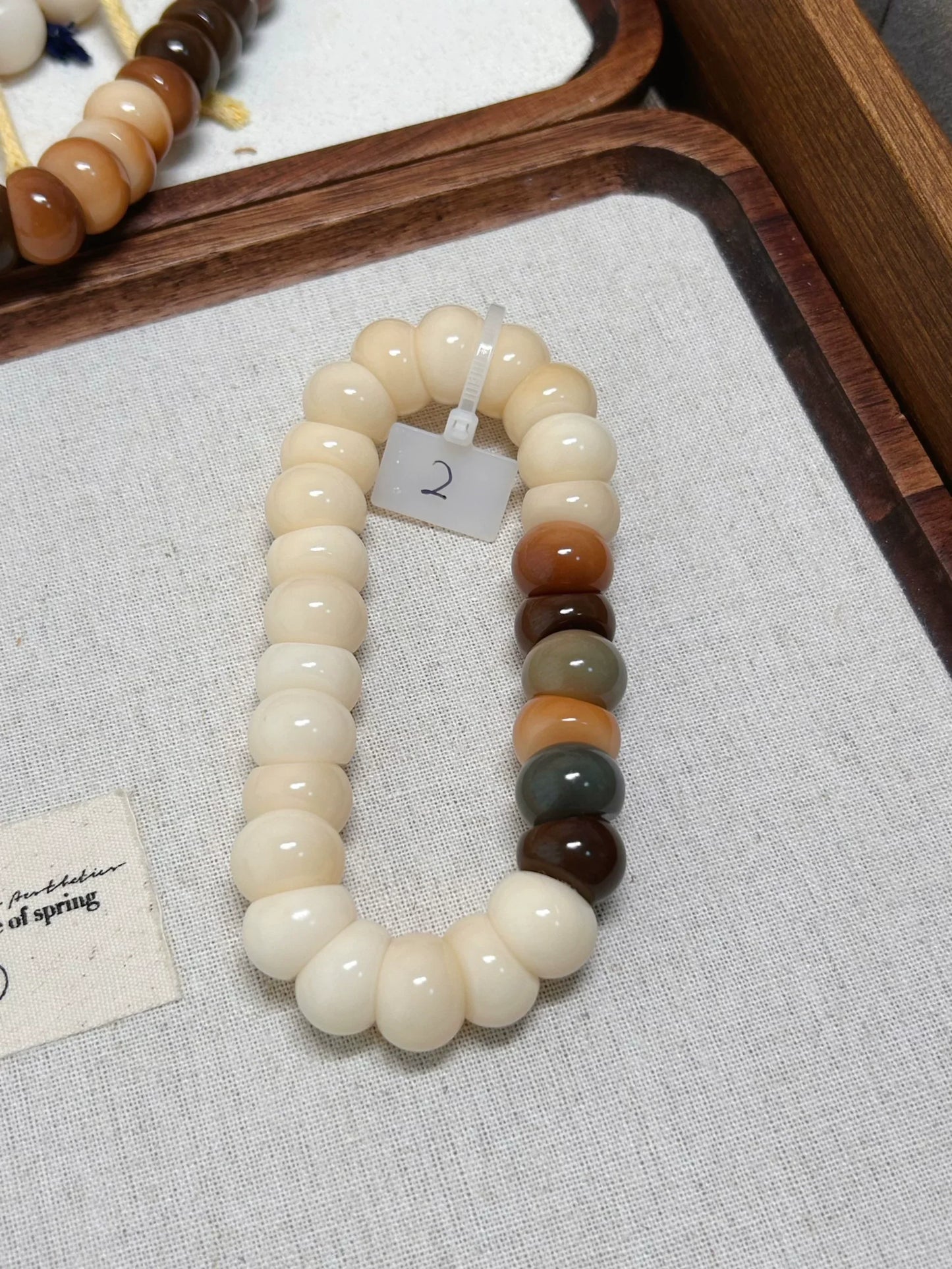 New Milky Coffee Garlic Bodhi Bracelet 14MM  (Multiple Colors Available)