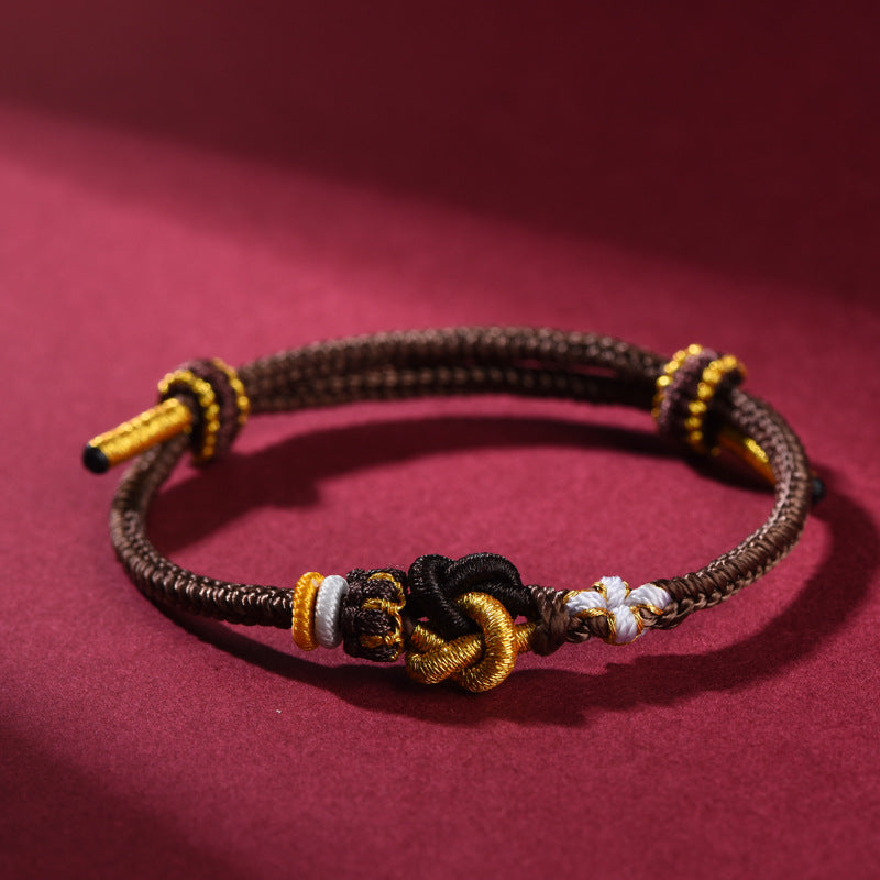 Handmade Red String Bracelet with Double Heart Knot – Couples Blessing Charm