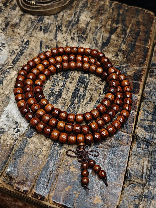Buddha3bodhi 108 Beads of Myanmar Rosewood Rosary Beads Mala Beads
