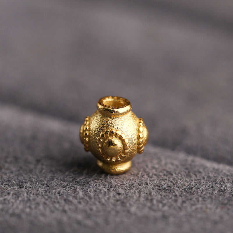 S925 Silver Dragonfly Eye Beaded Bead Spacer Silver Gold-plated DIY Jewelry Accessories