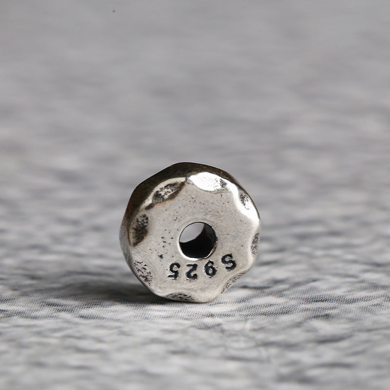 S925 Silver, Non-spaced Beads Straight Cut Irregular Spacer DIY Jewelry Accessories