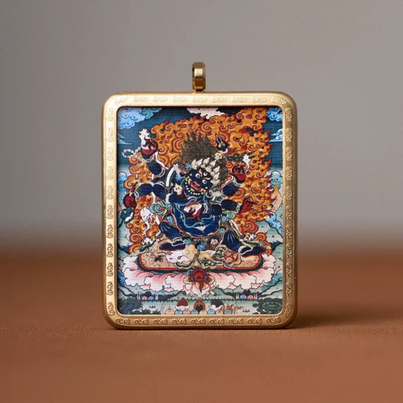 Tibetan Thangka  Amulet Talisman Pendant Necklace (35mm*45mm)