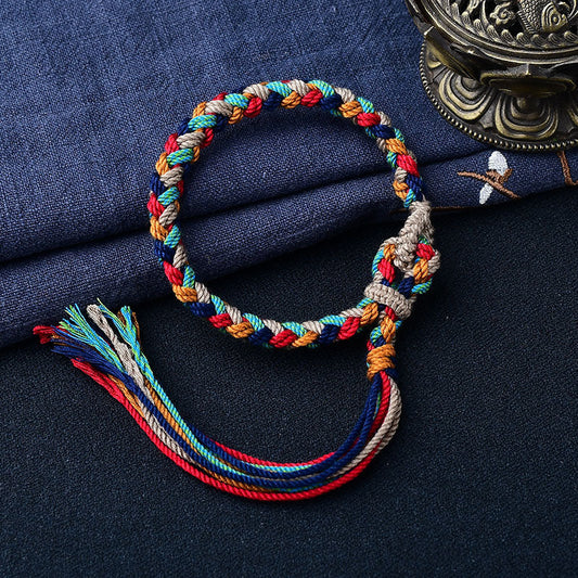 Handmade Tibetan Braided Bracelet for Good Luck & Protection