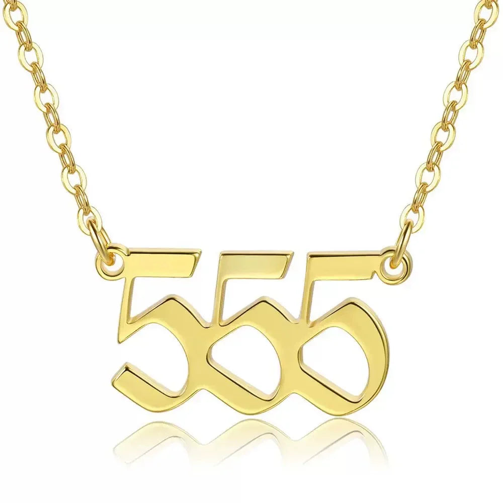 Angel Number Zircon Gold-Plated Necklace – Handmade & Radiantly Divine
