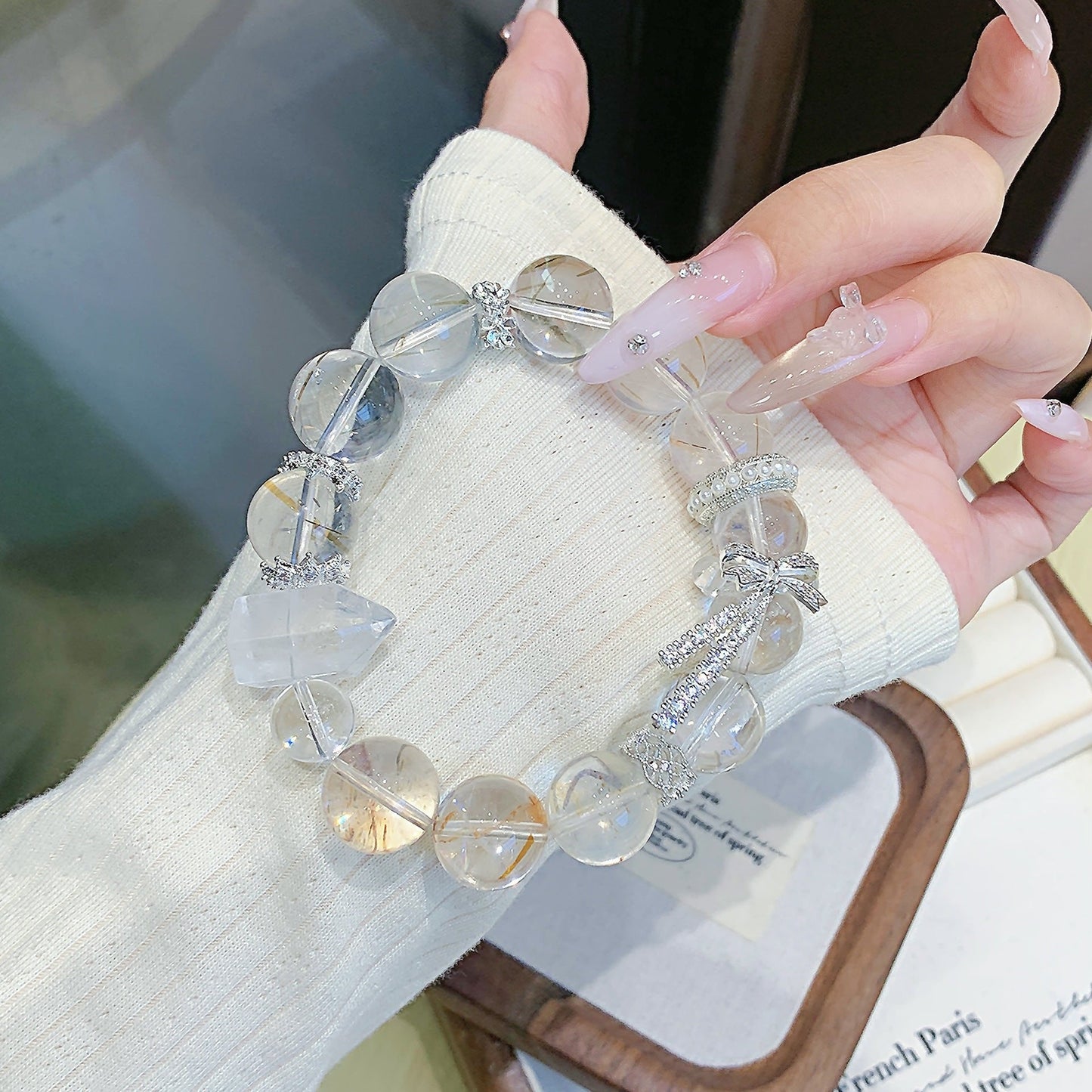 Premium Black Gold Super Seven Bracelet – Handmade Customizable Design