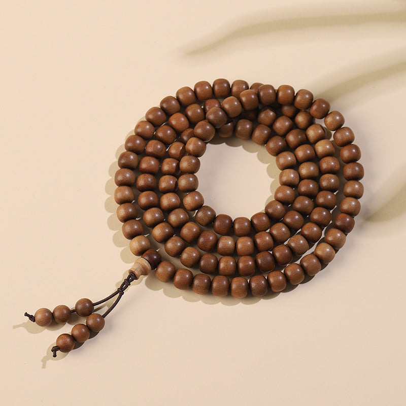 Indian Old Mountain Sandalwood Sinking-Grade Barrel Bead Bracelet