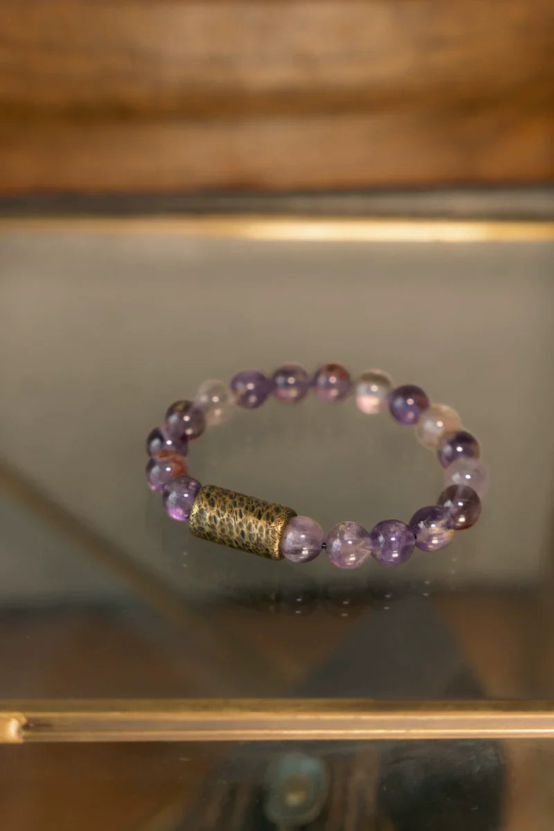 Tibetan Single-Strand Crystal Bracelet for Inner Peace & Energy Alignment