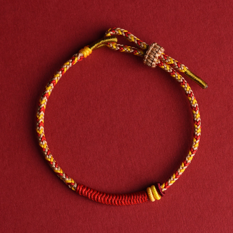 Year of the Fire Horse 2026 Twelve Flower God Handmade Red String Bracelet