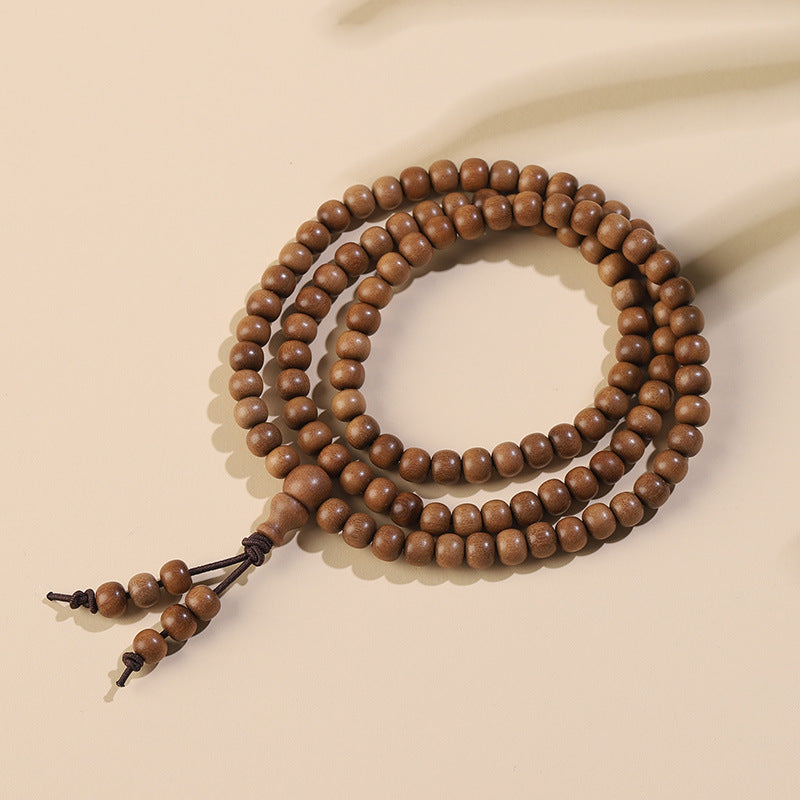 Indian Old Mountain Sandalwood Sinking-Grade Barrel Bead Bracelet