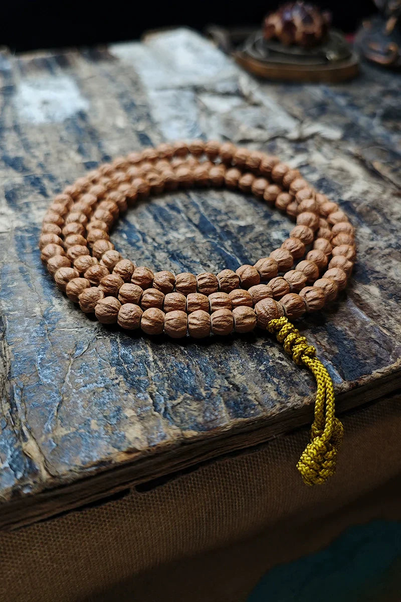 Buddha3bodhi 108 Beads of Handcrafted Psyllium Seed Mala Beads